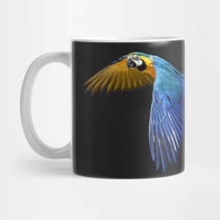 Blue Flying Parrot Bird Mug